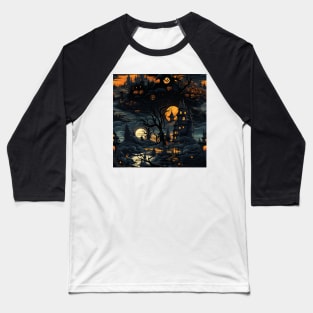 Halloween Decorations 17 - Haunted House Baseball T-Shirt